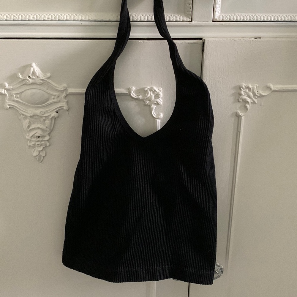 Our from under halter top!